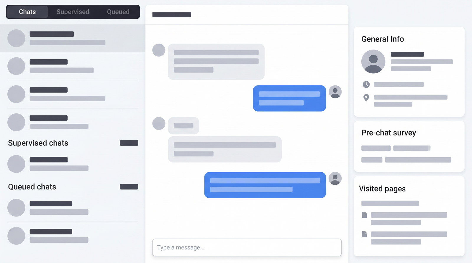 LiveChat interface
